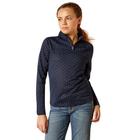 Ariat  t-shirt manches longues 1/4 zip fille  sunstopper 3.0 