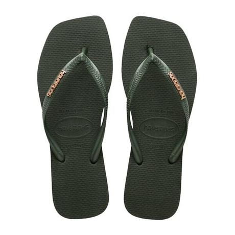 havaianas  Slim Square Logo Metallic 