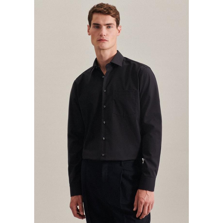 Business Hemd Regular Fit Langarm Uni