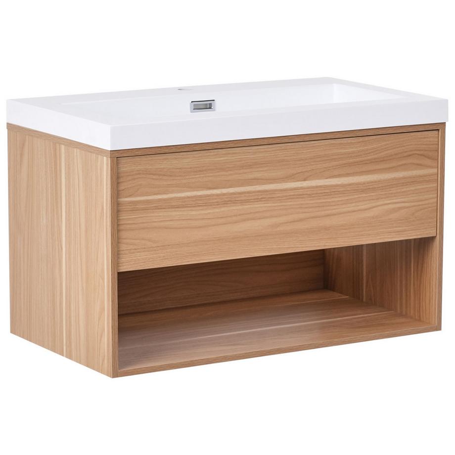 Wandmontierter Waschtischunterschrank mit Waschbecken aus MDF-Platte Modern BERBICE