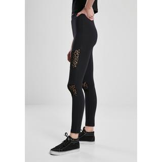 URBAN CLASSICS  damen-leggings flock lace inset 