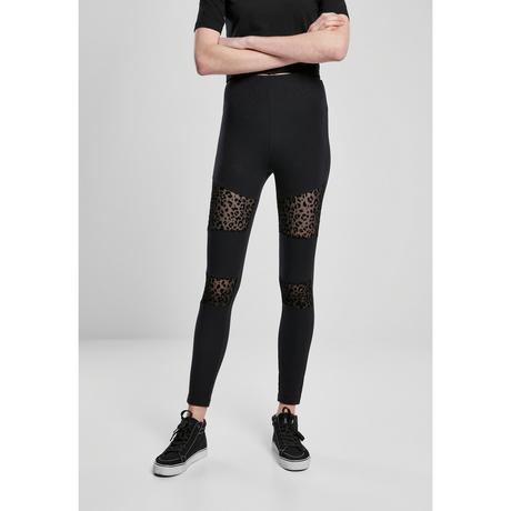 URBAN CLASSICS  damen-leggings flock lace inset 