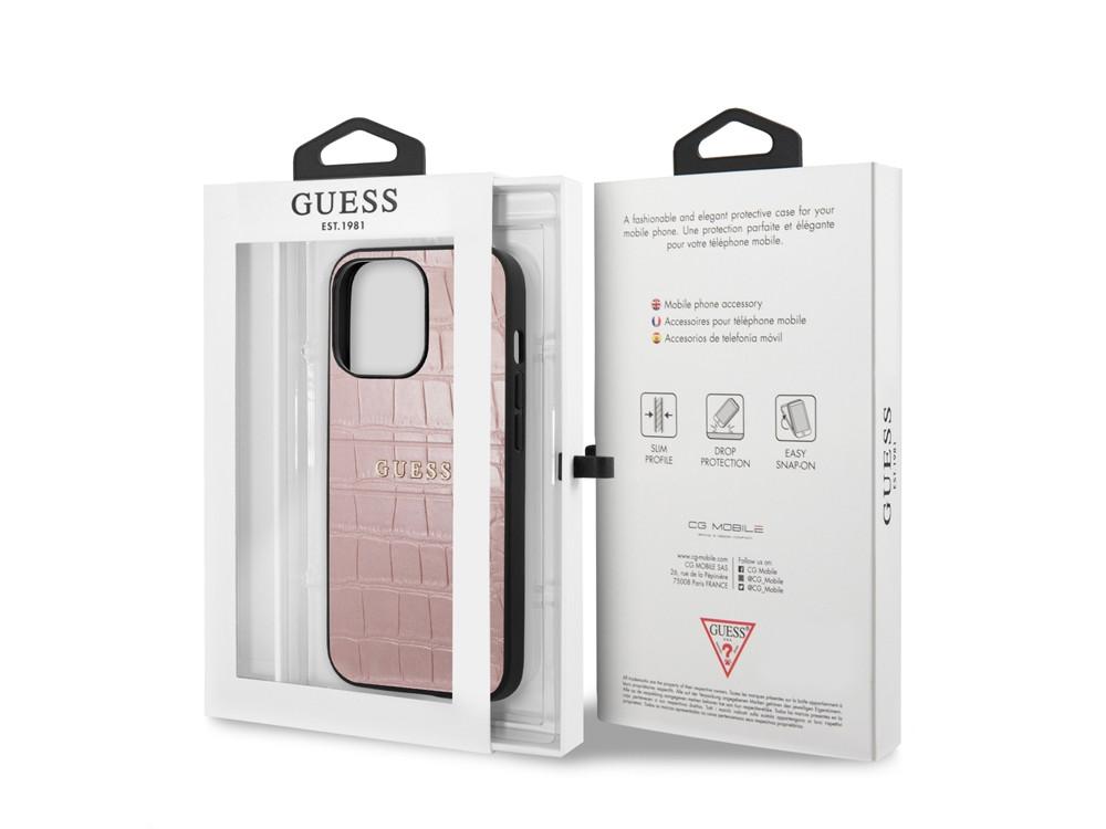 GUESS  Coque pour iPhone 13 Pro PU Croco 