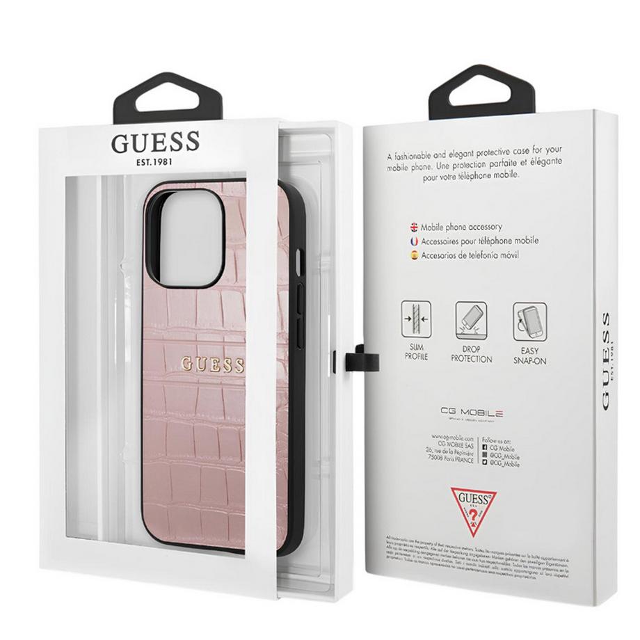GUESS  Cover per iPhone 13 Pro PU Croco 