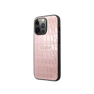 GUESS  Coque pour iPhone 13 Pro PU Croco 