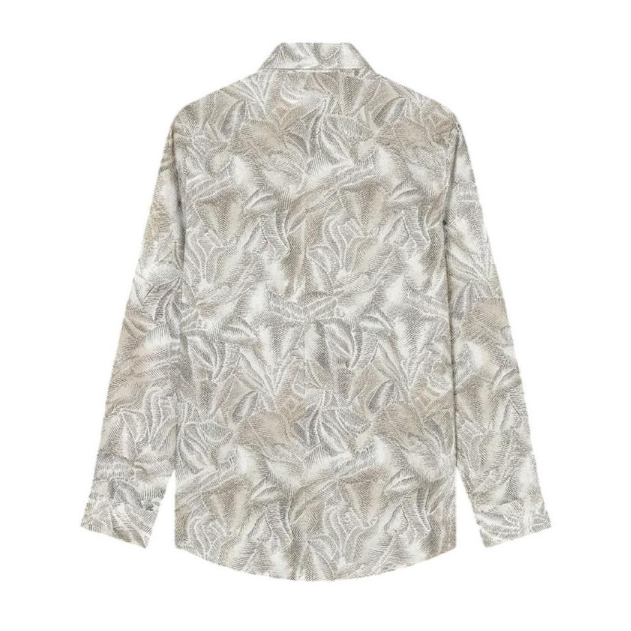 Armani Exchange Camicia Regular Fit con Stampa Palma  