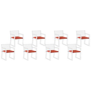 Set di 8 cuscini per sedie en Poliestere Moderno SASSARI PREMIUM