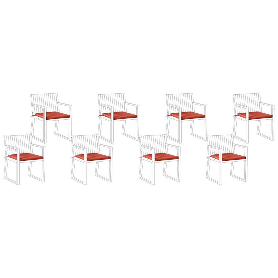 Gartenstuhlkissen 8er Set aus Polyester Modern SASSARI PREMIUM
