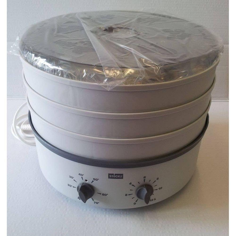 Stöckli Disidratatore dörrex grigio 3 griglie in plastica 230V, con timer  