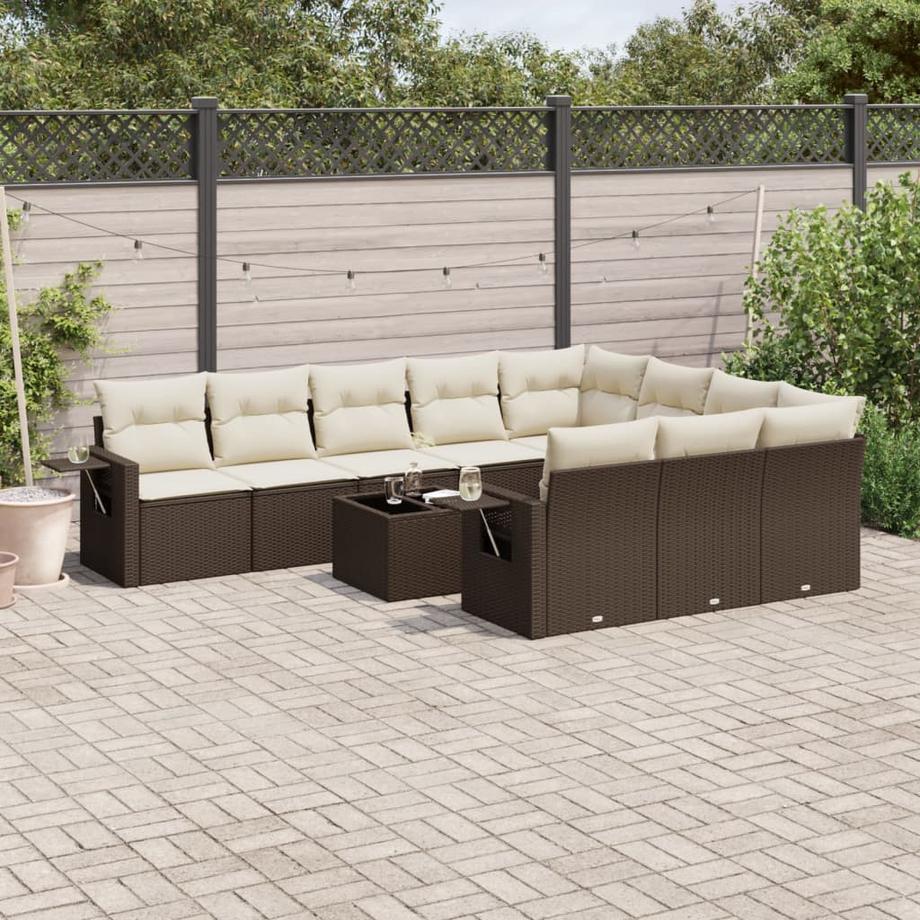 VidaXL set divano da giardino Polirattan  