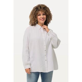 Ulla Popken  Camicia in mussola dal taglio oversize con collo da camicia e maniche lunghe 