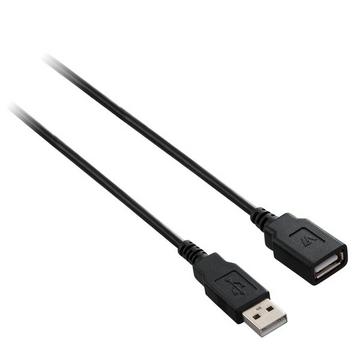 Câble d'extension USB 2.0 A femelle vers USB 2.0 A mâle, noir 1.8m 6ft