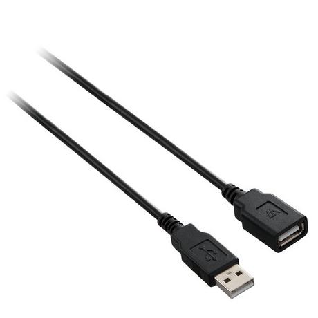 V7  Câble d'extension USB 2.0 A femelle vers USB 2.0 A mâle, noir 1.8m 6ft 