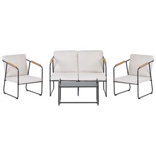 Beliani Set lounge pour jardin en Acier Industriel VEZZANA  