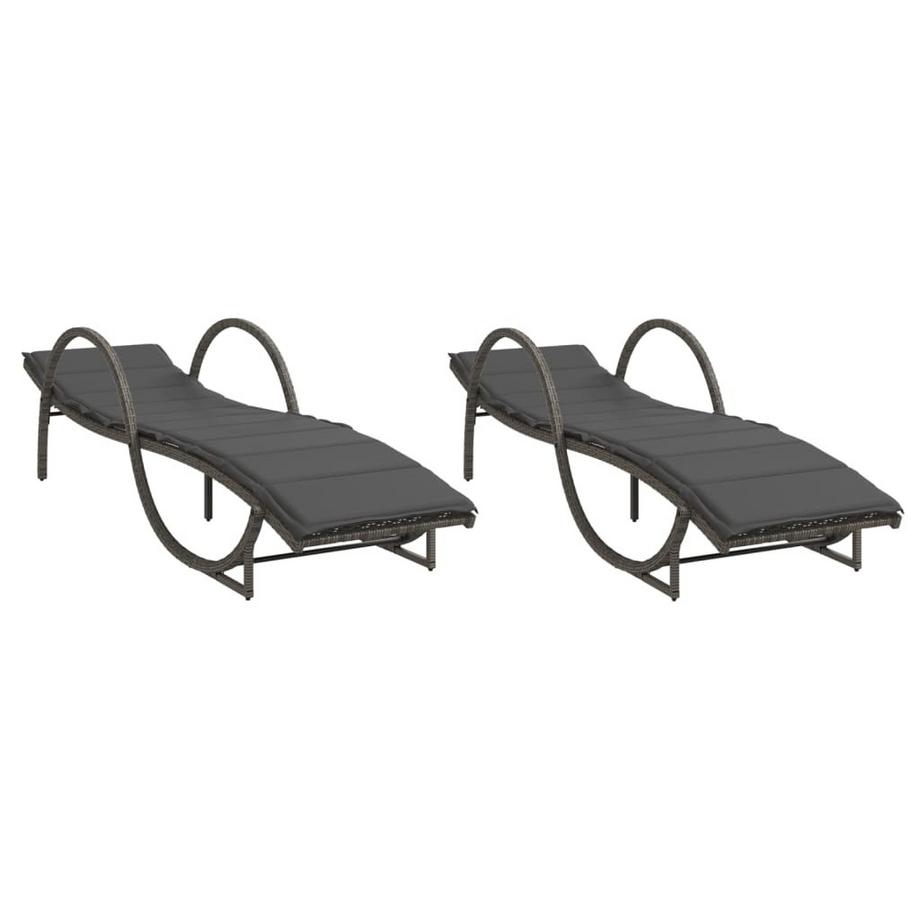 VidaXL Chaise longue rotin synthétique  