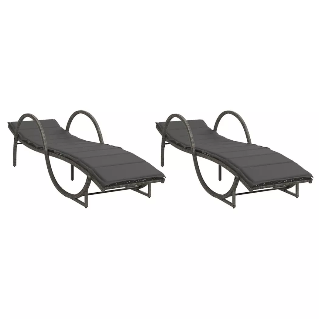 VidaXL - Chaise longue rotin synthétique, One Size, Gris