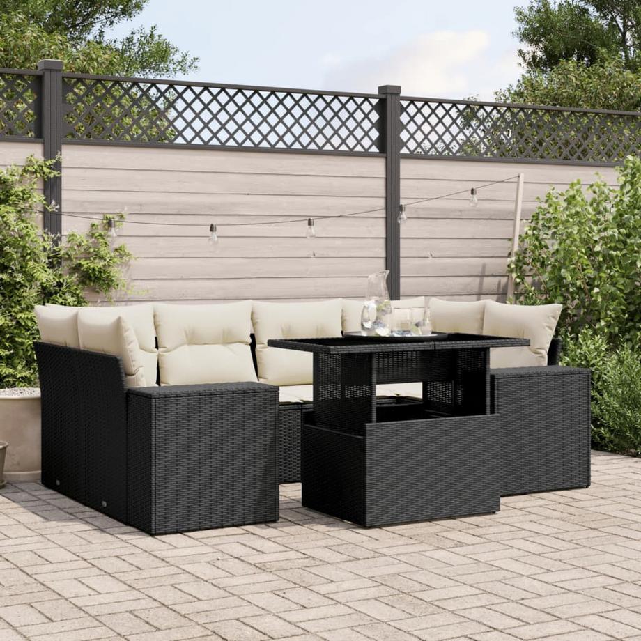 VidaXL set divano da giardino Polirattan  