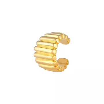 Boucles d'Oreilles Earcuff Ohrklemme Single Relief Gerillt 925 Silber