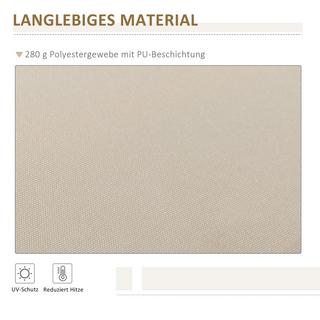 Northio Tenda Da Sole Con Braccio Estensibile Manuale 4 M Con Manovella Tenda Da Balcone Protezione Solare Montaggio A Parete Balcone Alluminio Bianco + Beige 395 X 245 Cm  