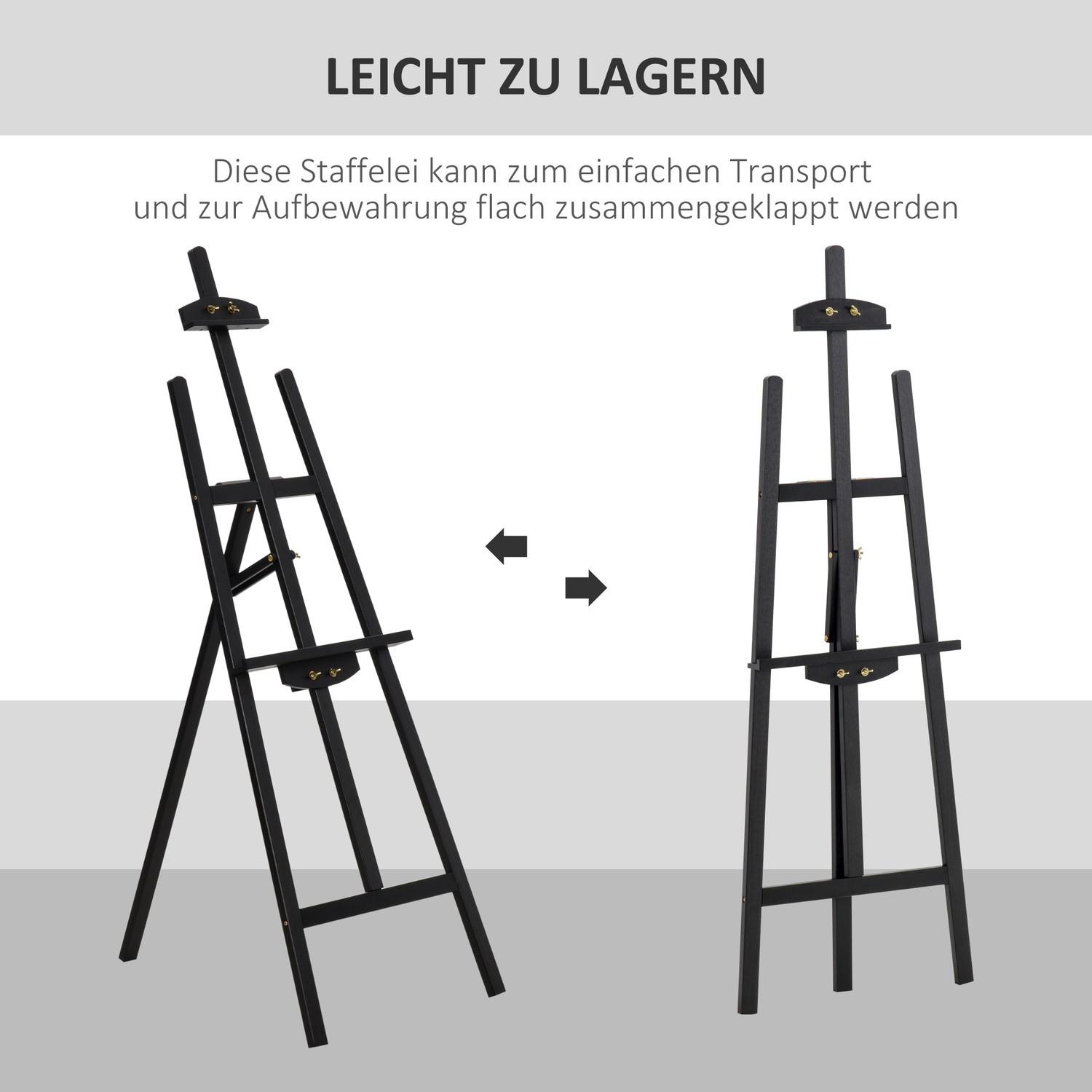 Northio Staffelei Sitz- Und Standstaffelei Aus Kiefernholz, 90° Einstellbar, Für Kunstmalerei, Klappbar  