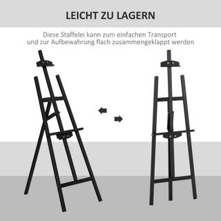 Northio Staffelei Sitz- Und Standstaffelei Aus Kiefernholz, 90° Einstellbar, Für Kunstmalerei, Klappbar  