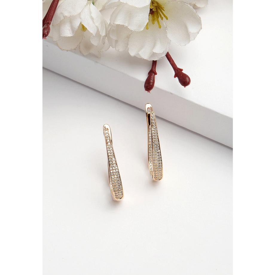 AVANT-GARDE PARIS  Collection Diva Cercles en U en zirconia 