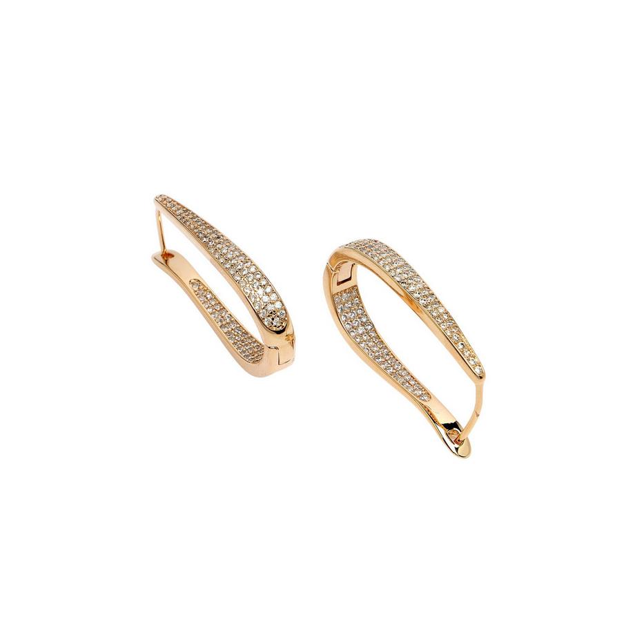 AVANT-GARDE PARIS  Collection Diva Cercles en U en zirconia 