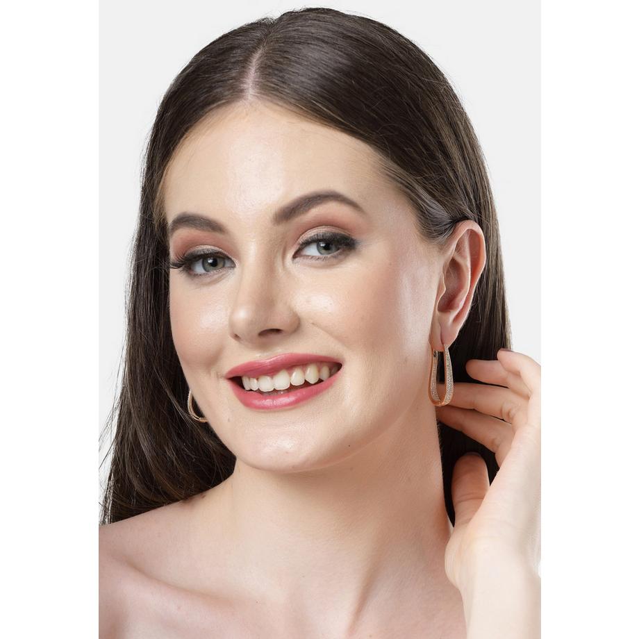 AVANT-GARDE PARIS  Collection Diva Cercles en U en zirconia 