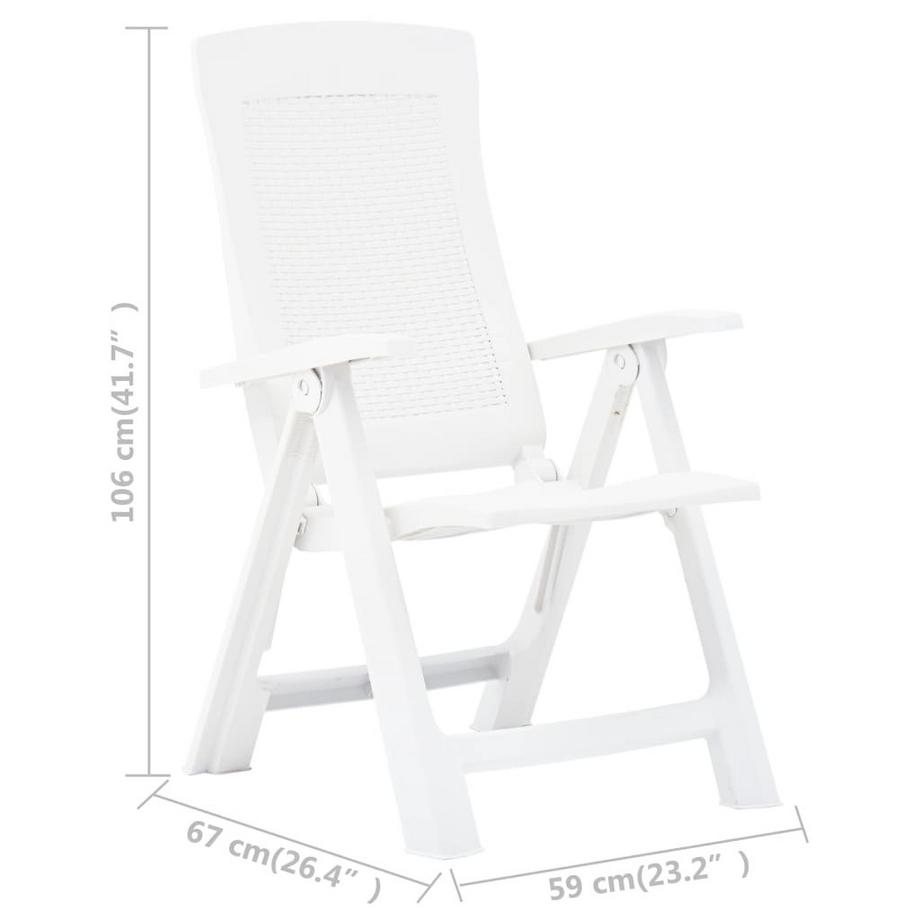 VidaXL sedia da giardino Plastica  