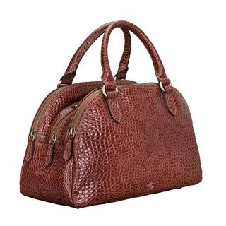 Maxwell Scott  LilianaS Croco -  Bowling Bag Handtasche in Krokodil Optik 