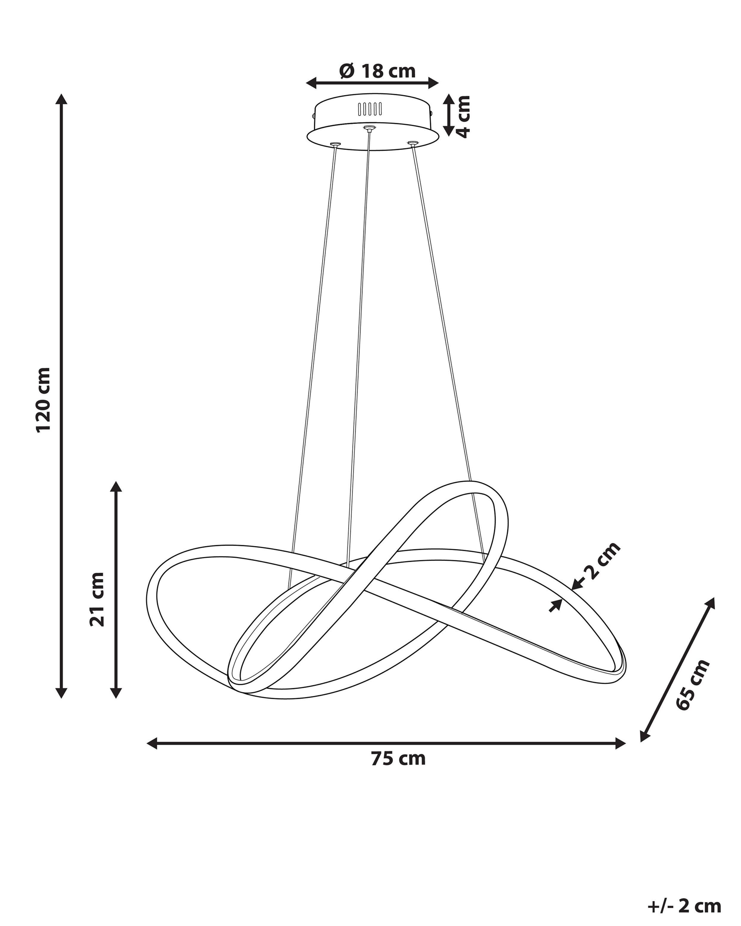 Beliani Lampe suspension en Aluminium Moderne TUMEN  