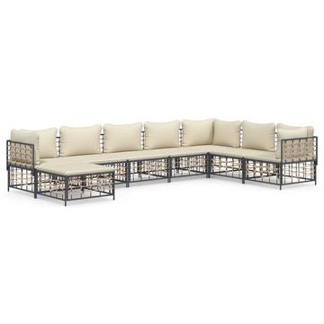 Garten lounge set poly-rattan