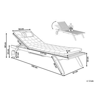 Beliani Transat avec coussin en Acacia Moderne CESANA PREMIUM  