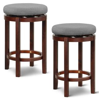 Northio Lot de 2 tabourets hauteur comptoir 66 cm tabourets de bar pivotants hauteur 42 x 42 x 66 cm gris et marron  