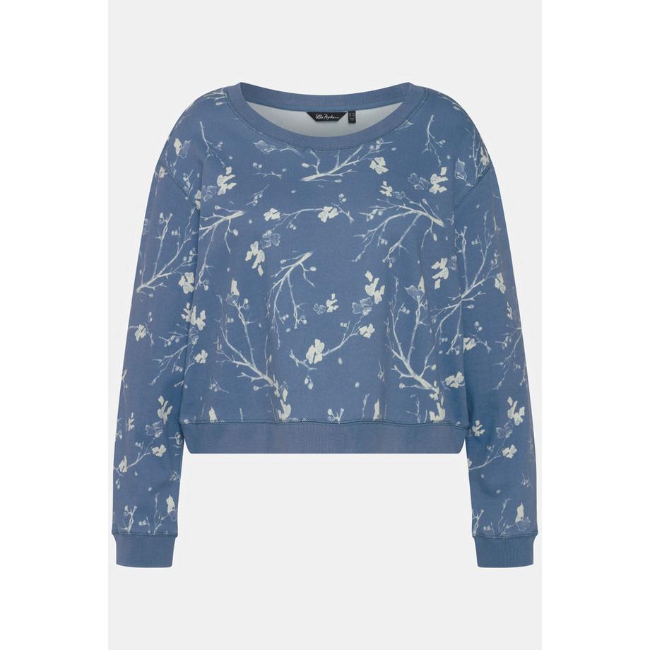 Ulla Popken Felpa Corta Oversize Girocollo Maniche Lunghe  