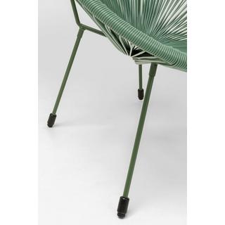 KARE Design Fauteuil Acapulco Mono vert (lot de 2)  