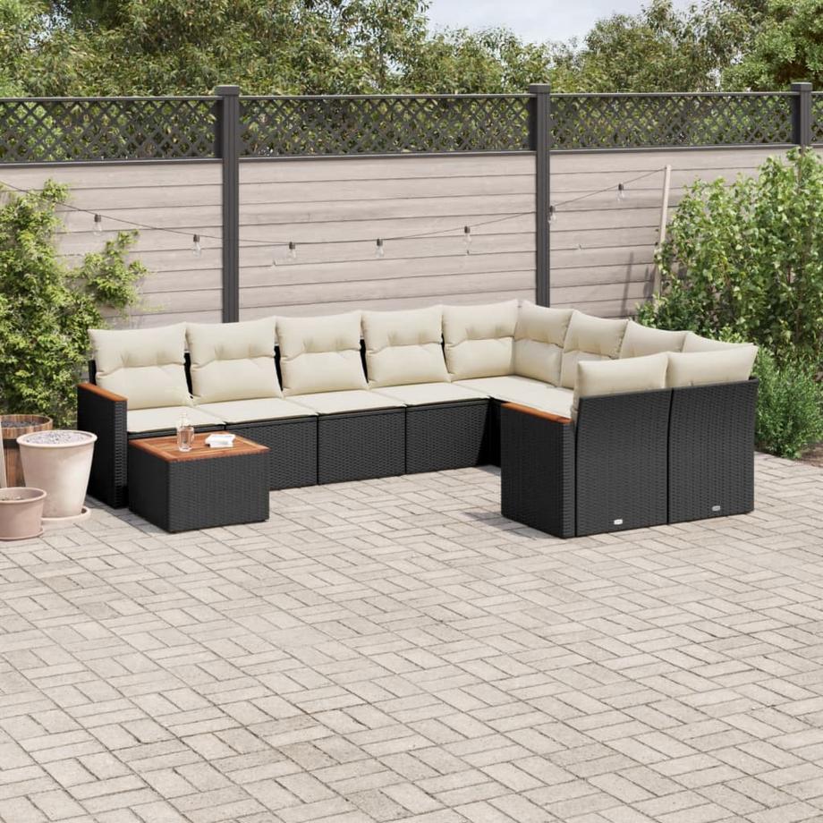 VidaXL set divano da giardino Polirattan  