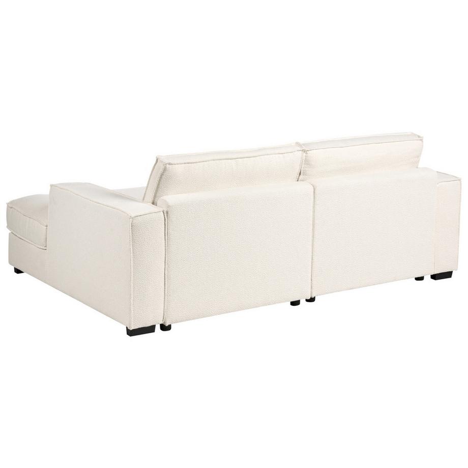 Beliani Linksseitiges Ecksofa aus Bouclé  KOLDING  