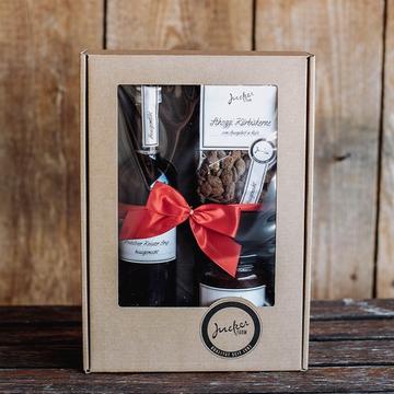 Petit coffret cadeau de la ferme Jucker - avec des spécialités régionales