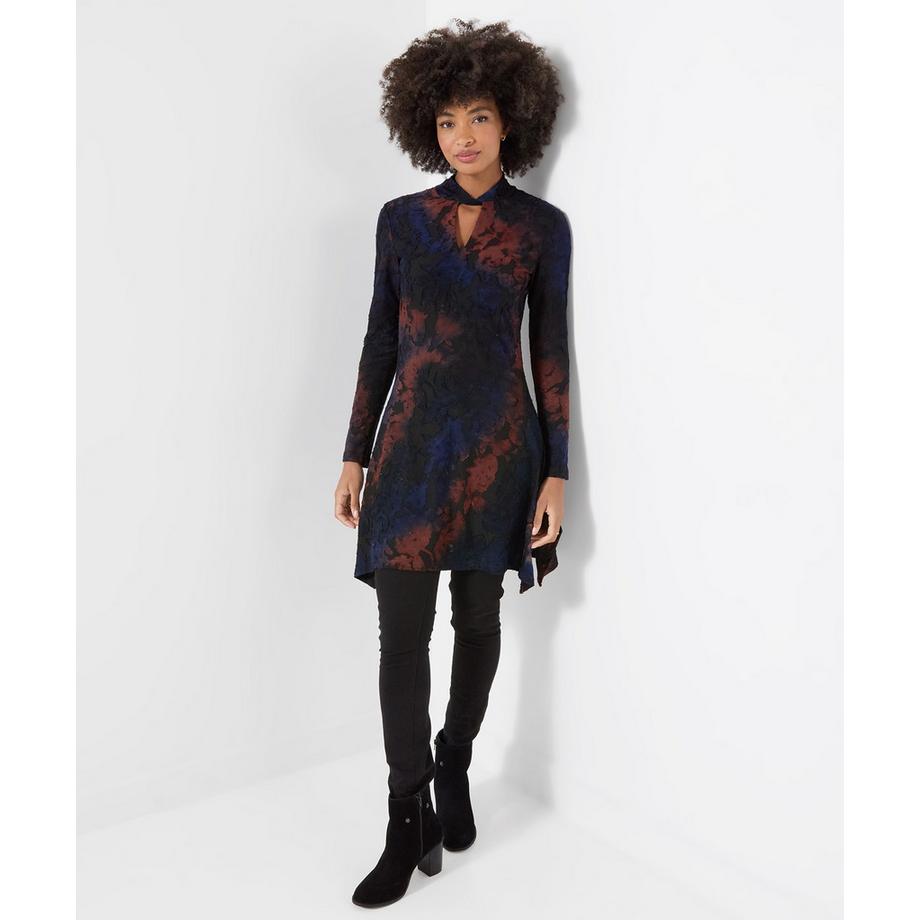 Joe Browns Tunika mit Stehkragen und floralem Jacquard  