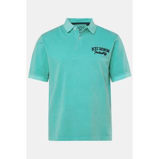 JP1880  Polo à manches courtes en maille piquée, style vintage turquoise 