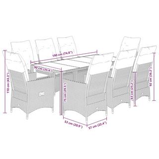 VidaXL Garten essgruppe poly-rattan  