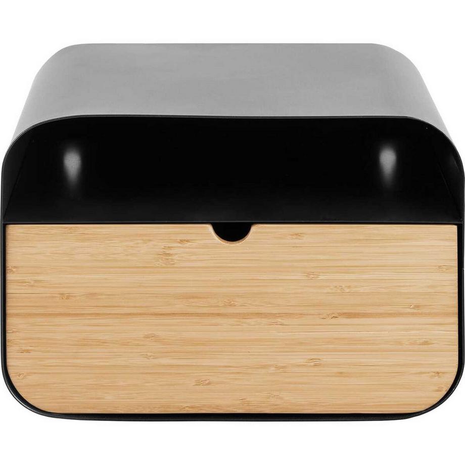 mutoni Comodino Imogen acciaio nero naturale 35x25  