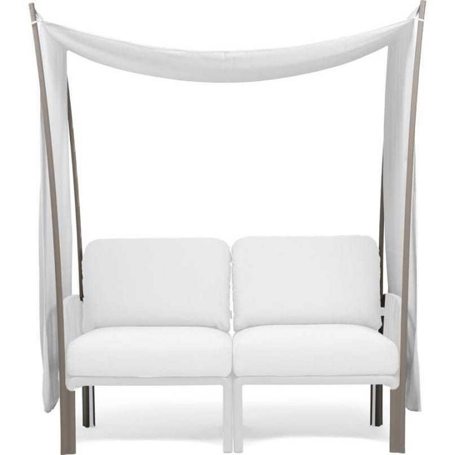 Tendalino parasole per salotto da giardino Komodo Ombra 2 bianco marrone 165