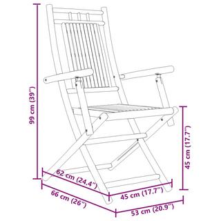 VidaXL Gartenstuhl bambus  