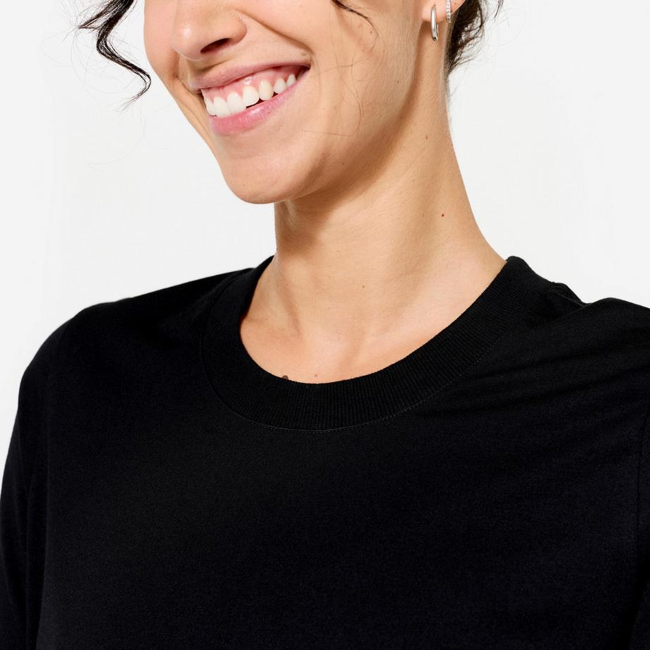 DOMYOS  T-shirt yoga gravidanza taglio ampio cotone 