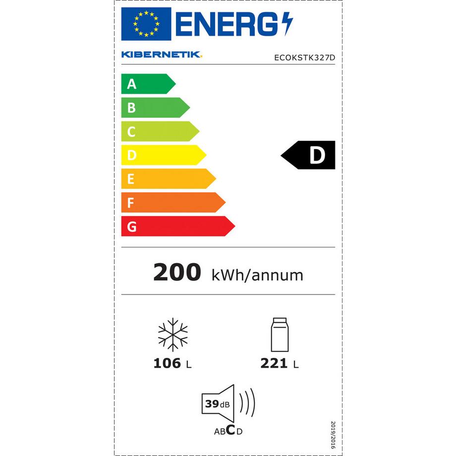 Kibernetik Réfrigérateur-congélateur FSP 327 litres No Frost (D)  