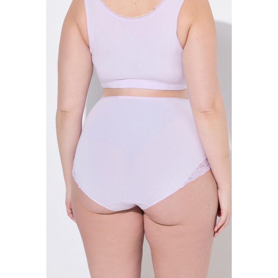 Ulla Popken Bellieva Culotte Taille Haute Empiècement Sur Le Ventre Coton Bio  