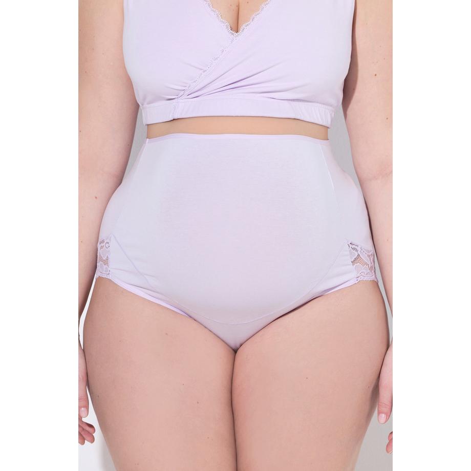 Ulla Popken Bellieva Culotte Taille Haute Empiècement Sur Le Ventre Coton Bio  