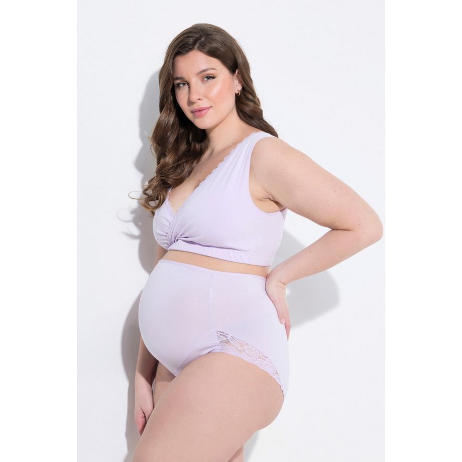 Ulla Popken Bellieva Culotte Taille Haute Empiècement Sur Le Ventre Coton Bio  